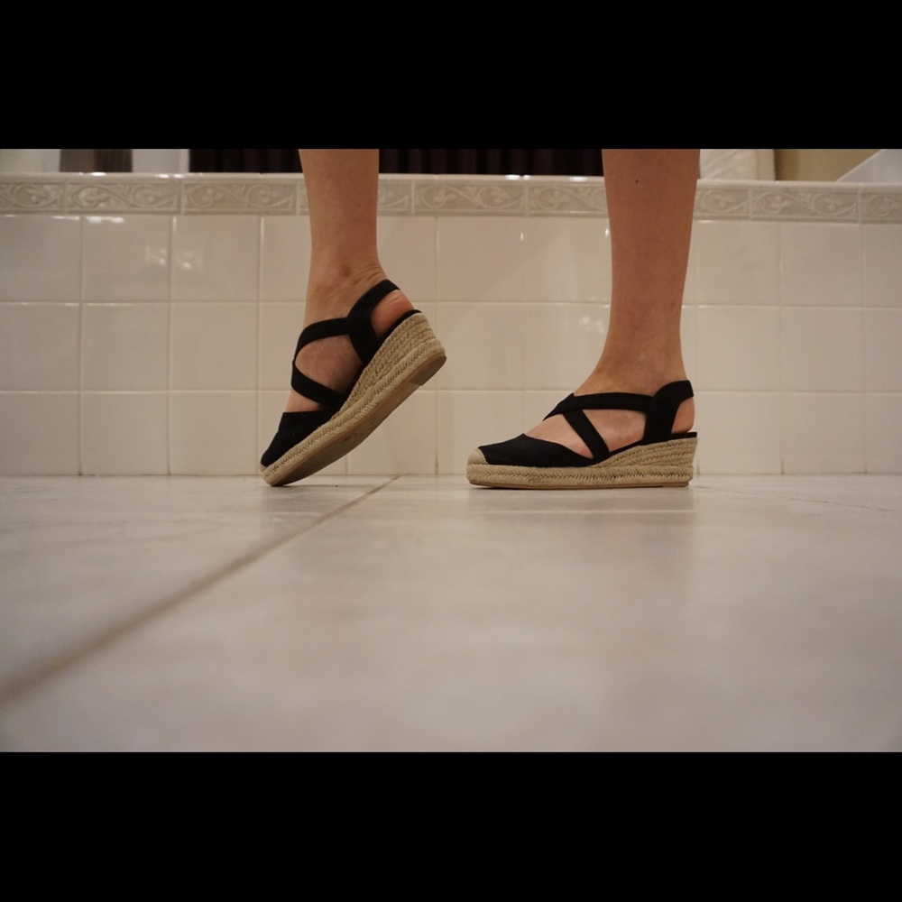 Black espadrille sandals